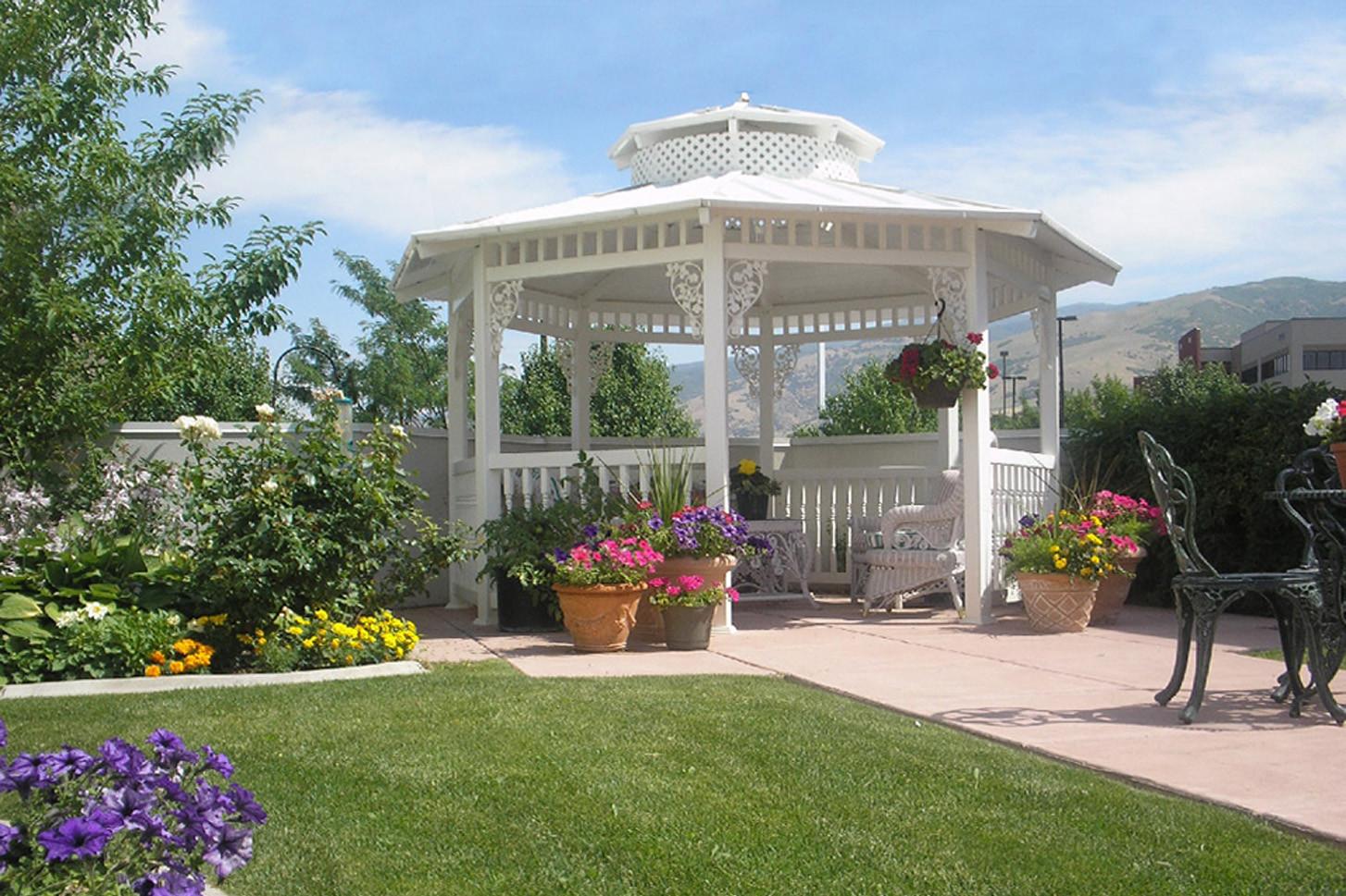 Beautiful outdoor gazebo area