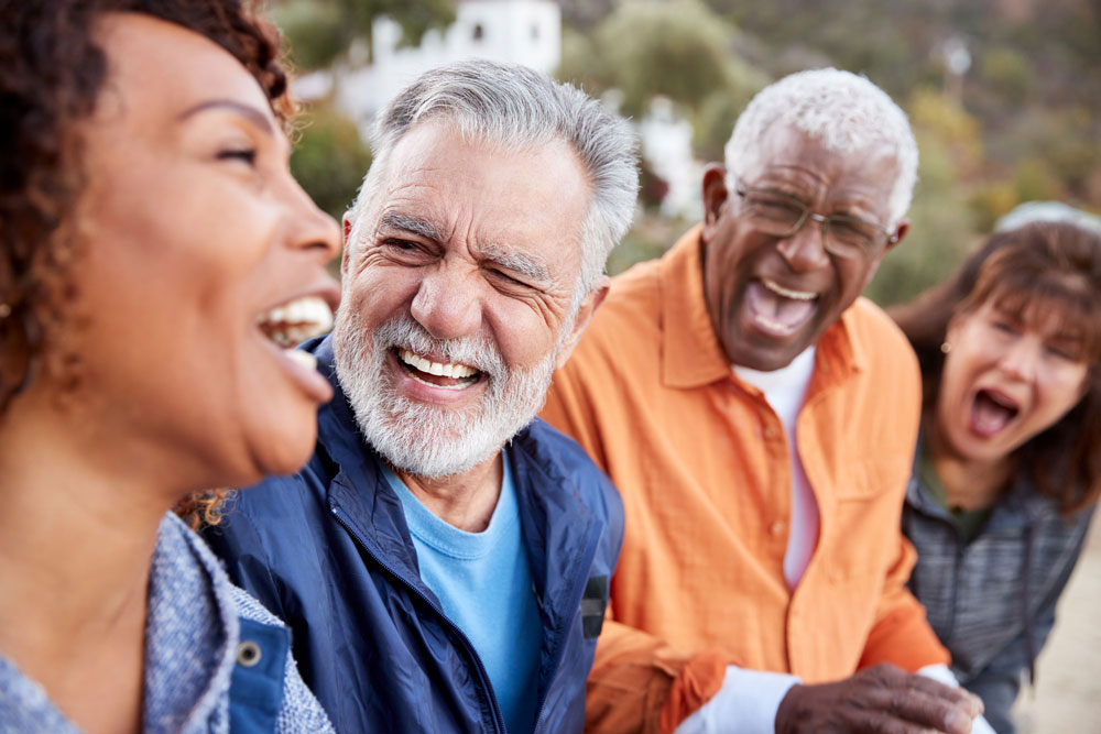 independent living seniors smiling