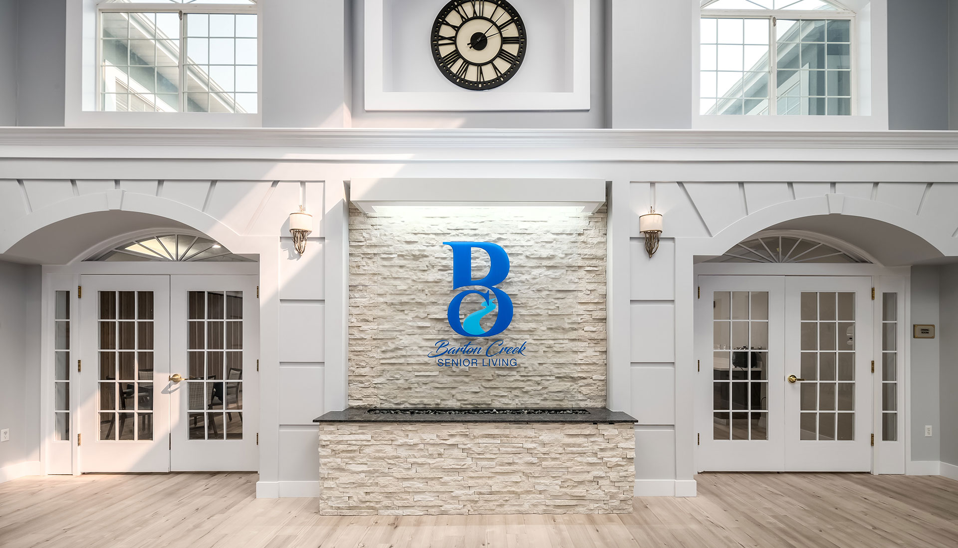 Entryway with Barton Creek sign